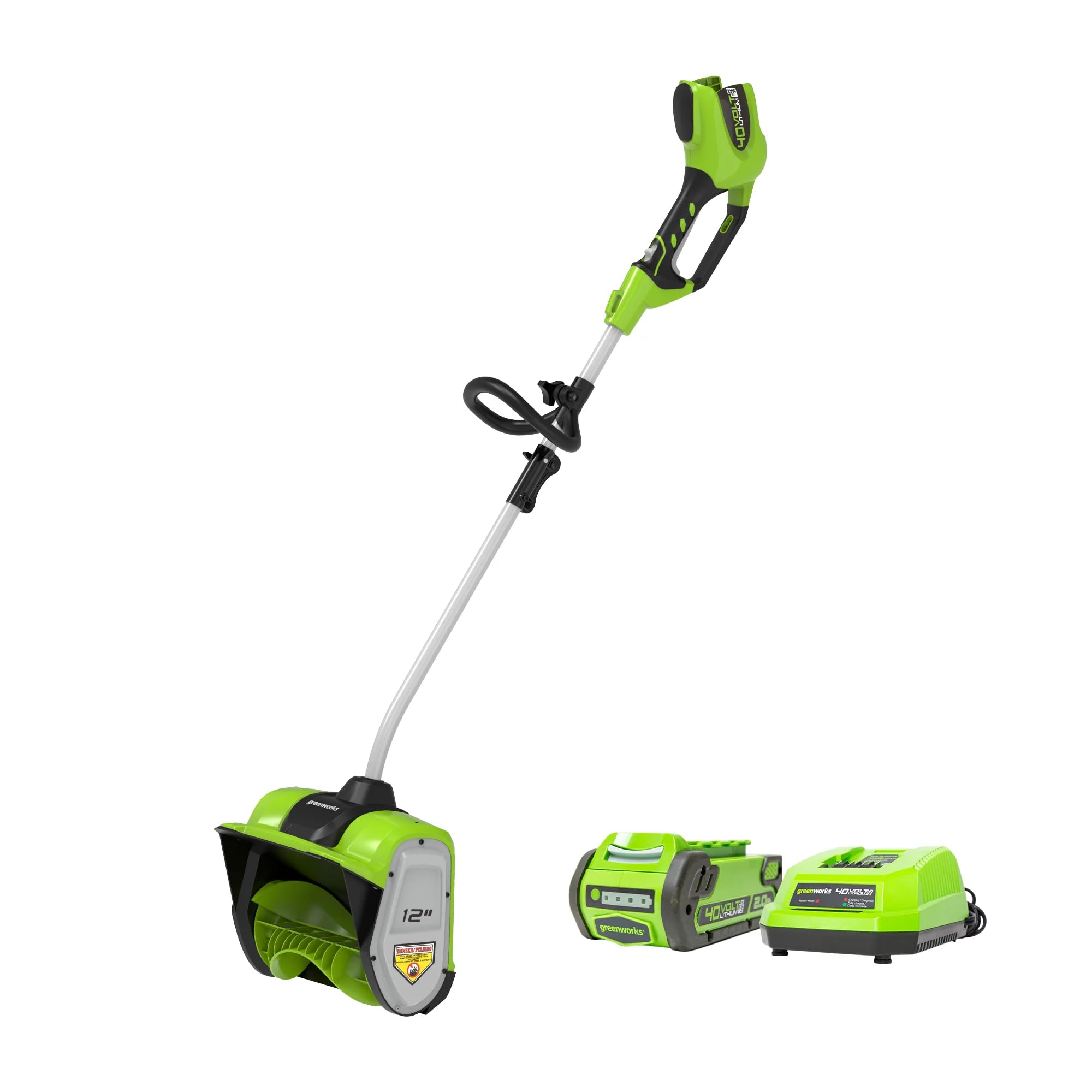 Greenworks 40V 12-Inch Brushless Cordless Snow Shovel, 20ft